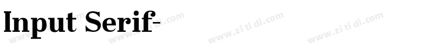 Input Serif字体转换
